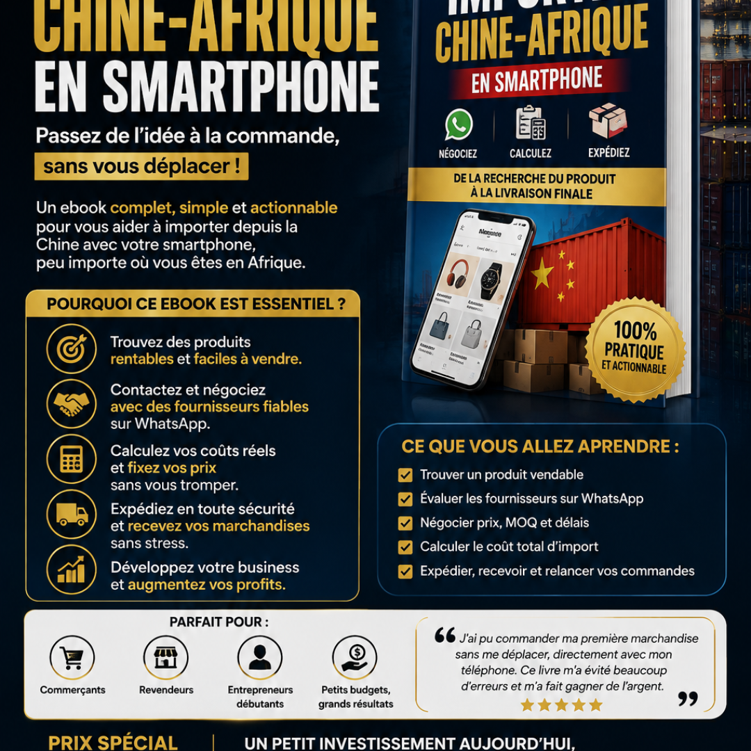 Importer Chine-Afrique en smartphone
